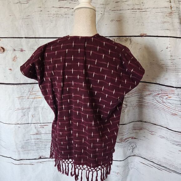 Nili Lotan Embroidered Fringe Boho Top Size XS - Picture 2 of 6